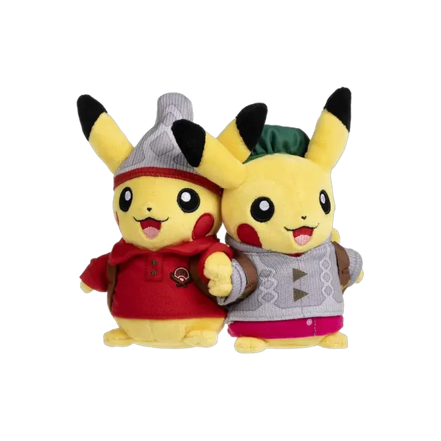 Pokémon Center 2021 USA 25th Celebration Paired Pikachu Celebrations Galar Region Pikachu Plush