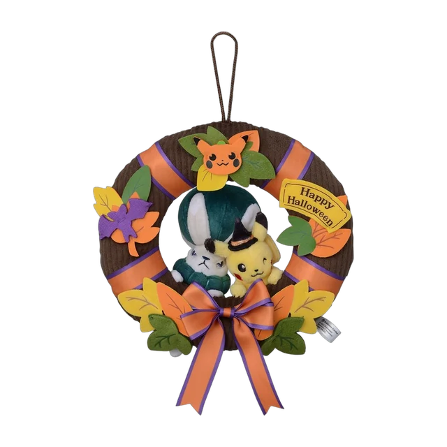 Pokémon Center 2022 Halloween Harvest Festival Pikachu with Calyrex Wreath Ornament