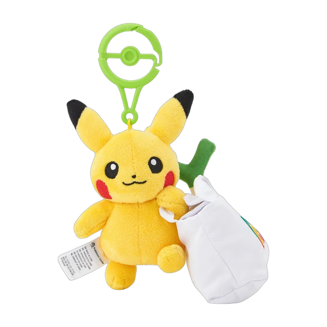 Pokémon Center 2025 Pika Pika Mart Pikachu With Eco Tote Bag Mascot Keychain