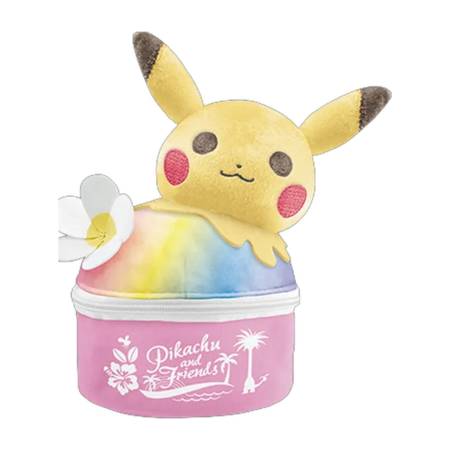 Banpresto 2017 Ichiban Kuji Pikachu and Friends HAPPY BEACH TIME Shaved Ice Pikachu Pouch