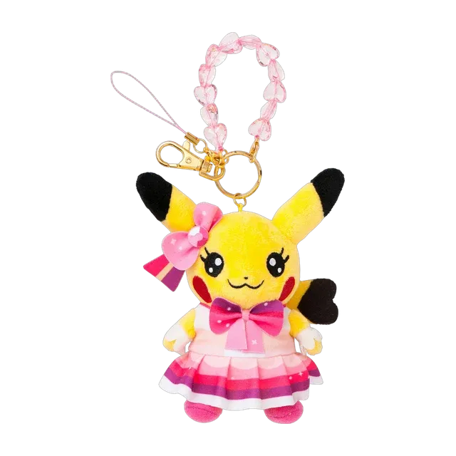 Pokémon Center 2015 Cosplay Pikachu Doki Doki Contest Live Pop Star Pikachu Mascot Keychain