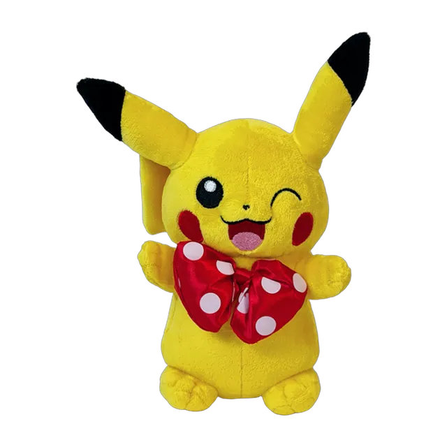 Pokémon Center 2010 Osaka Relocation Polka Dot Bow Pikachu Plush