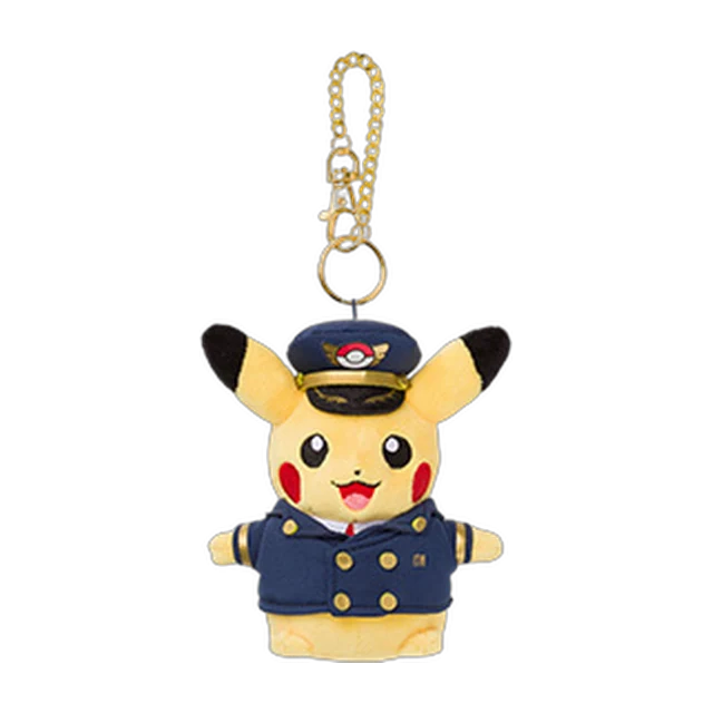 Pokémon Store 2018 Itami Airport Pilot Pikachu Mascot Keychain