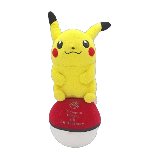 Pokémon Center 2003 Pokémon Center 5th Anniversary Pikachu on Poké Ball Plush