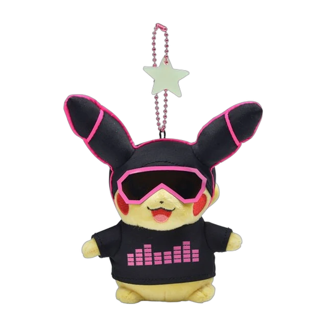 Pokémon Center 2018 Yokohama Pikachu Outbreak Science Is Amazing Neon Pikachu Mascot Keychain (Pink Version)