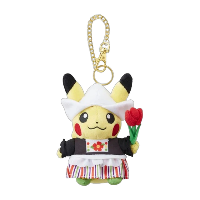 Pokémon Center 2016 World Pikachu #1 Netherlands Pikachu Mascot Keychain