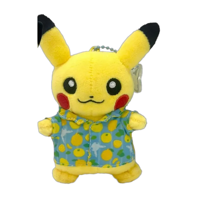 Pokémon Store 2023 Jeju Flying Pikachu Project Tangerine Shirt Pikachu Mascot Keychain (Blue Shirt)