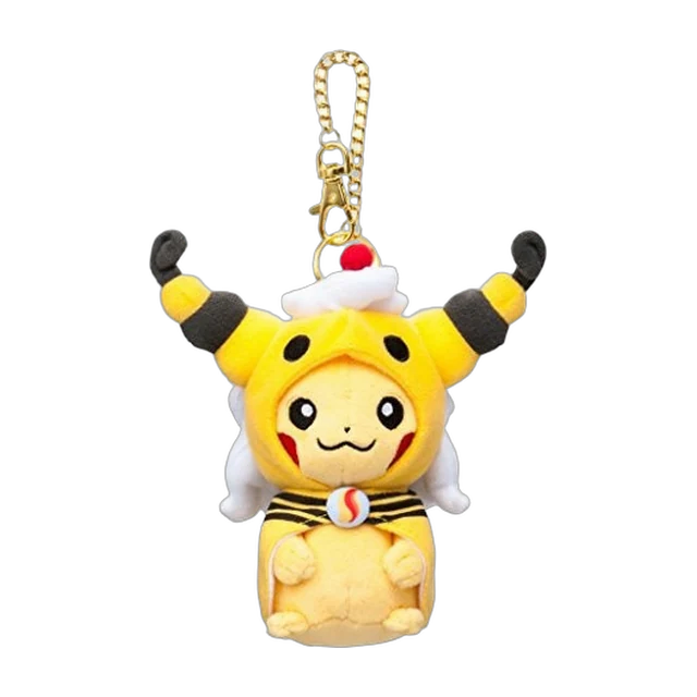 Pokémon Center 2016 Poncho Pikachu #2 Mega Ampharos Pikachu Mascot Keychain
