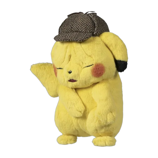 Pokémon Center 2019 Detective Pikachu movie Blu-ray & DVD Release Wrinkled Face Detective Pikachu Plush