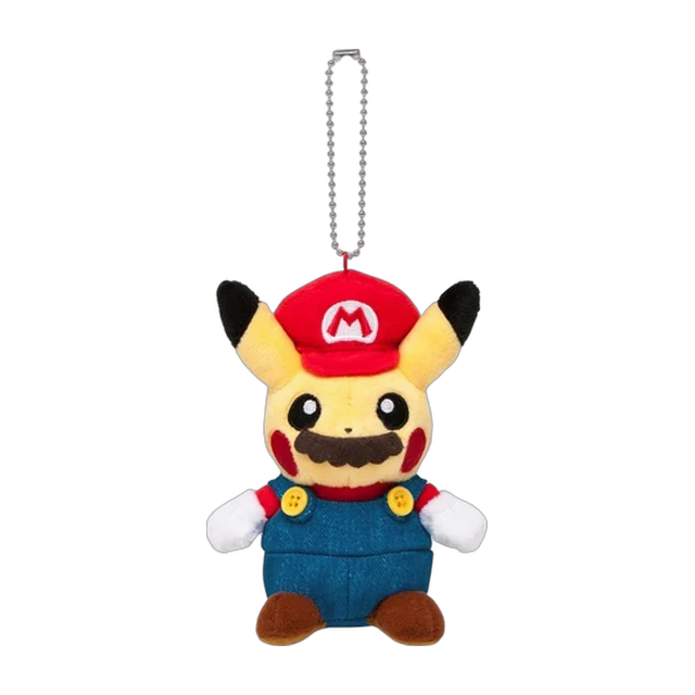 Pokémon Center 2016 Mario Pikachu & Luigi Pikachu Mario Pikachu Mascot Keychain