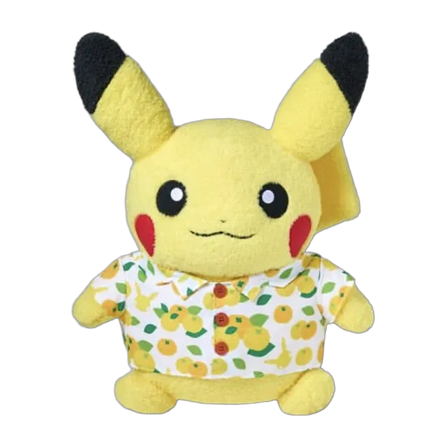 Pokémon Store 2023 Jeju Flying Pikachu Project Tangerine Shirt Pikachu Large Plush (White Shirt)