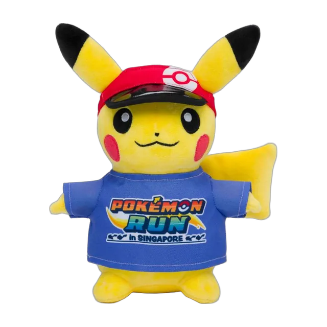 Pokémon 2026 Singapore Pokémon RUN 30 Pikachu Blue T-Shirt Plush