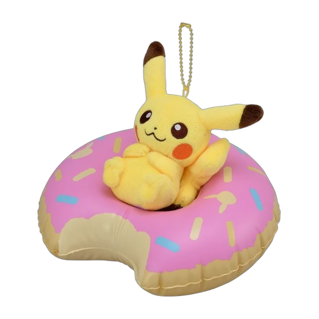 Pokémon Center 2018 Pokémon's Tropical Sweets Pikachu Floating Cup Holder Mascot Keychain