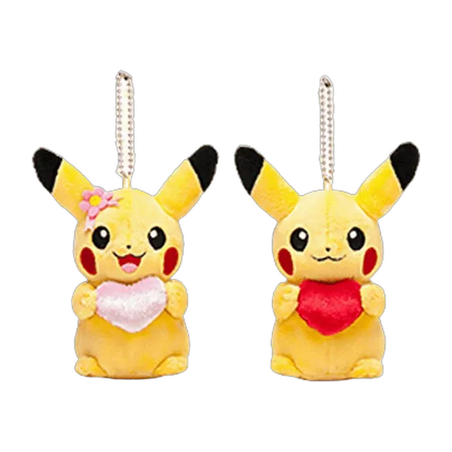 Pokémon Center 2014 My Dearest Pair Pikachu Mascot Keychain