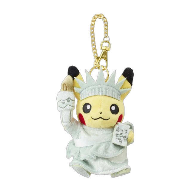 Pokémon Center 2016 World Pikachu #1 Statue of Liberty Pikachu Mascot Keychain