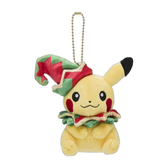 Pokémon Center 2022 Christmas Toy Factory Pikachu with Robot Dedenne Mascot Keychain
