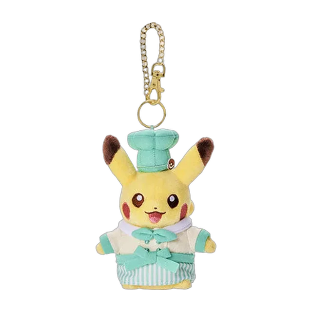 Pokémon Café 2022 Pikachu Sweets Patissier Pikachu Mascot Keychain (Green Version)