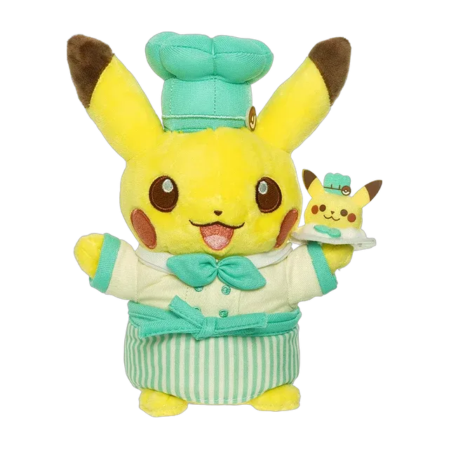 Pokémon Café 2022 Pikachu Sweets Patissier Pikachu Plush (Green Version)