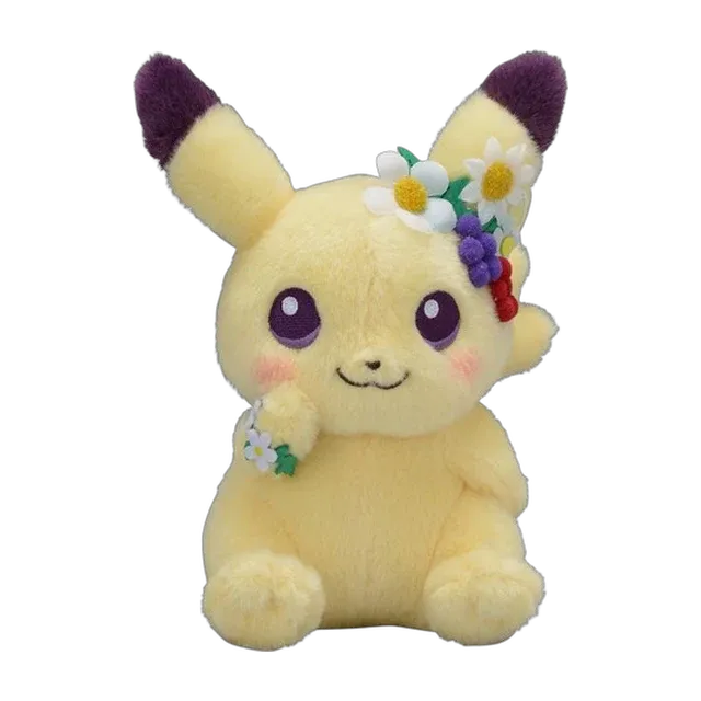 Pokémon Center 2019 Easter Garden Party Pikachu With Ear Flowers Plush