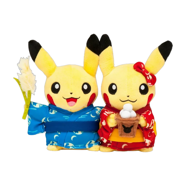 Pokémon Center 2016 Monthly Pair Pikachu September Moon Viewing Festival Pikachu Plush