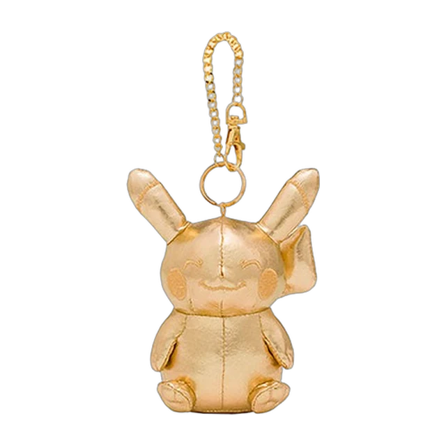 Pokémon Center 2019 Osaka DX Grand Opening Gold Billiken Pikachu Mascot Keychain
