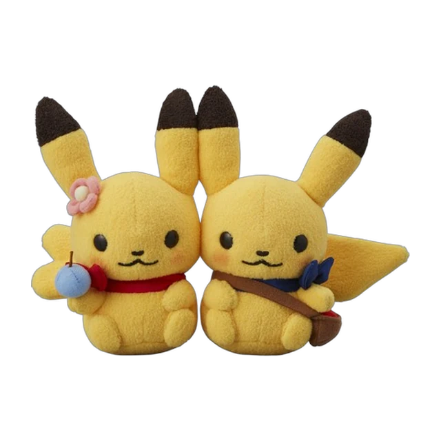 Pokémon Center 2017 Shinzi Katoh Little Tales #4 Pikachu Pair Plush