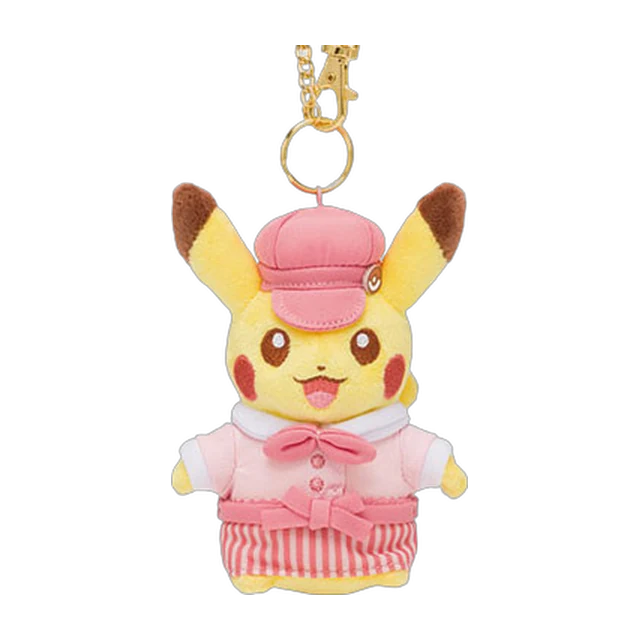 Pokémon Café 2022 Pikachu Sweets Patissier Pikachu Mascot Keychain (Pink Version)