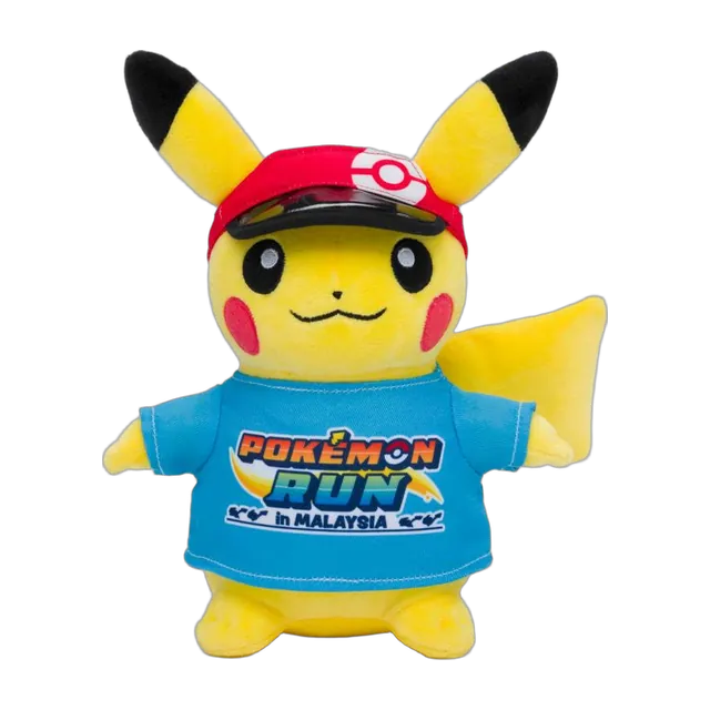 Pokémon 2026 Malaysia Pokémon RUN 30 Pikachu Light Blue T-Shirt Plush