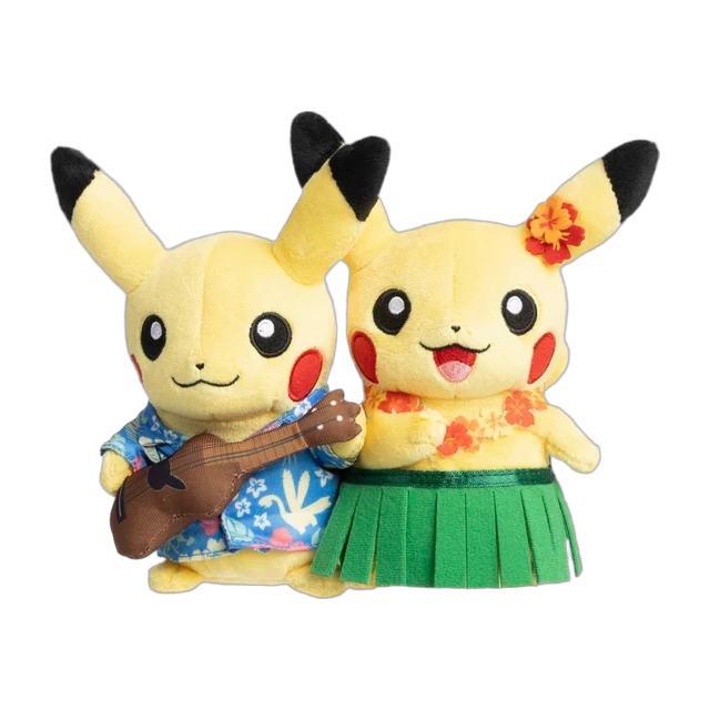 Pokémon Center 2016 Monthly Pair Pikachu August Hawaiian Pikachu Plush