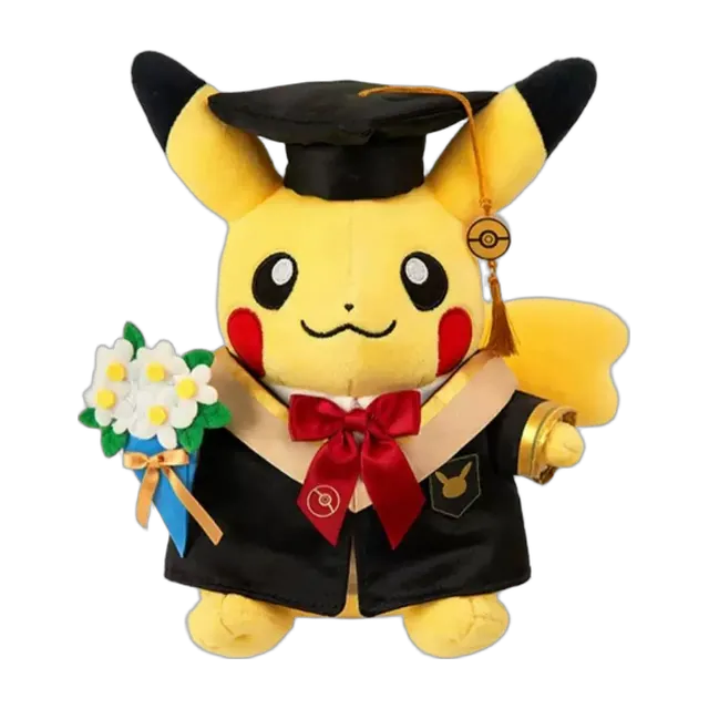 Pokémon Gym 2026 China Graduation Graduation Pikachu Plush (Bouquet Version)