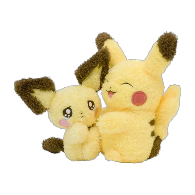 Pokémon Center 2023 Buru Buru Mugyu Pikachu Hugging Crying Pichu Plush