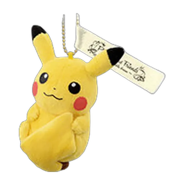 Banpresto 2016 Pikachu and Friends Eevee Twinkle Dream Mugyukoro Curled-Up Pikachu Mascot Keychain