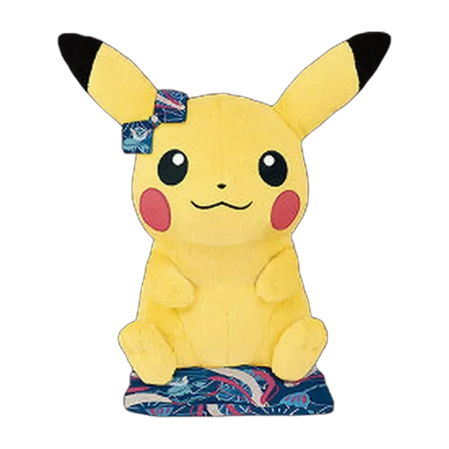 Banpresto 2015 Ichiban Kuji Pikachu & Friends Japanese Modern Art Pikachu Large Plush (Female)