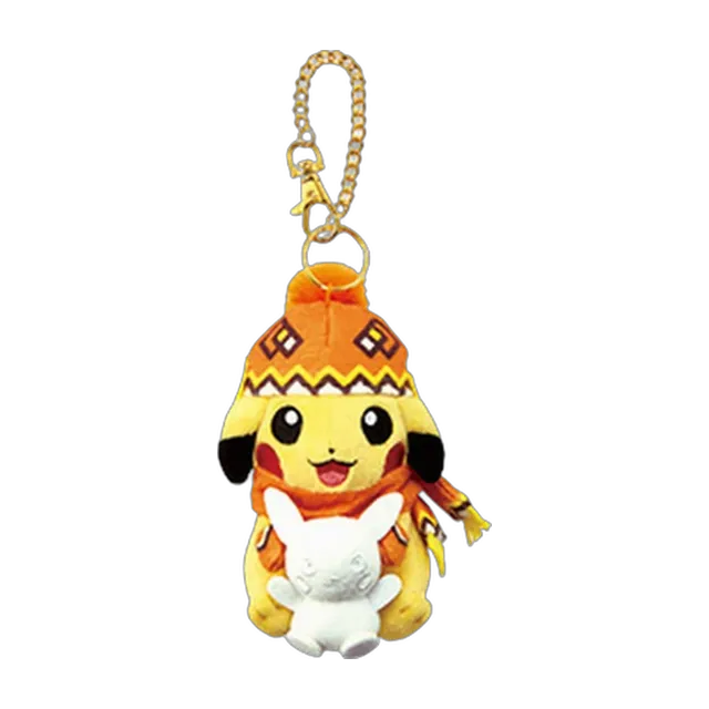 Pokémon Center 2016 Sapporo Renewal Opening Snow Festival Pikachu With Snow Pikachu Mascot Keychain
