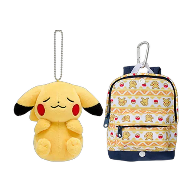 Pokémon Center 2018 New Year Pika Pika Bag Sleeping Pikachu Mascot and Backpack Pouch