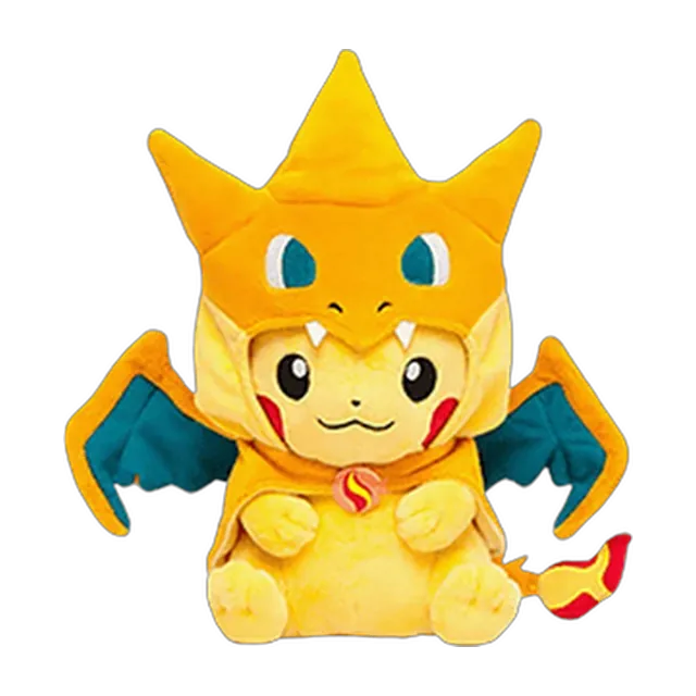 Pokémon Center 2014 Mega Tokyo Grand Opening #1 Mega Charizard Y Poncho Pikachu Plush