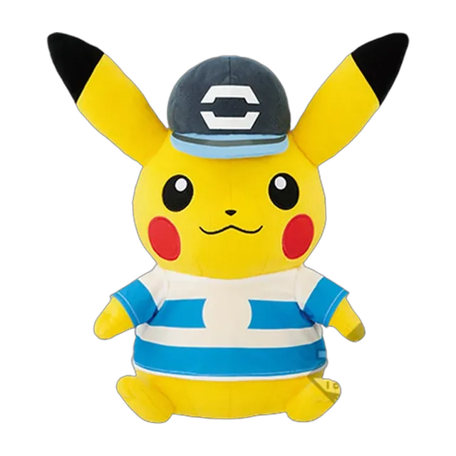 Banpresto 2016 20th Anniversary Collection Kuji 1996-2016 Pikachu Large Plush (Boy Protagonist Version)