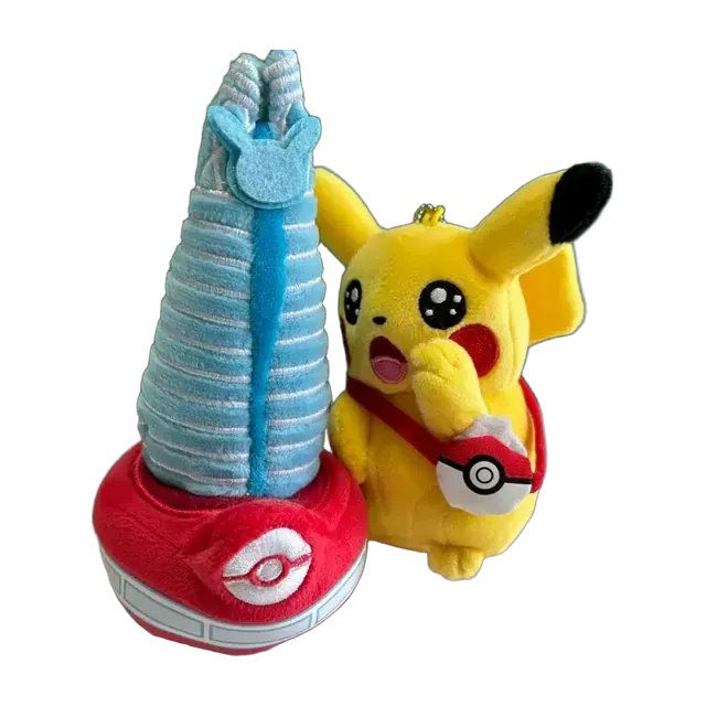 Pokémon Korea 2024 Enjoy Pokémon Town Pikachu with Poké Ball Bag Mascot Keychain
