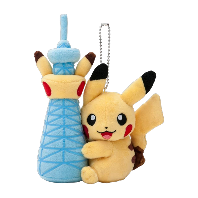Pokémon Center 2016 Skytree Town Grand Opening Pikachu With Skytree Mascot Keychain