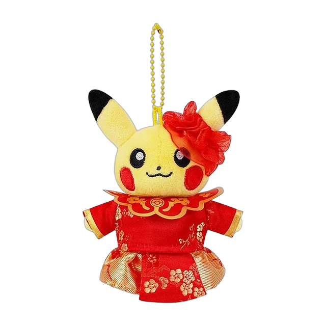 Pokémon Gym 2025 China Traditional Chinese Wedding Traditional Chinese Wedding Pikachu Mascot Keychain (Female)