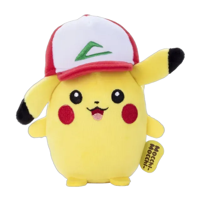 Takara Tomy 2017 Pokémon the Movie: I Choose You! Mocchi-Mocchi- Mini Ash Hat Pikachu Plush (Original Cap)
