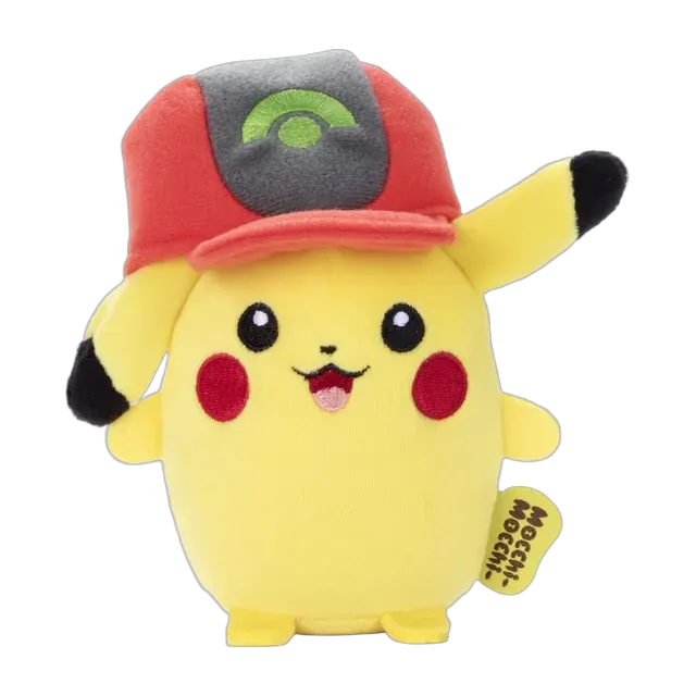 Takara Tomy 2017 Pokémon the Movie: I Choose You! Mocchi-Mocchi- Mini Ash Hat Pikachu Plush (Hoenn Cap)