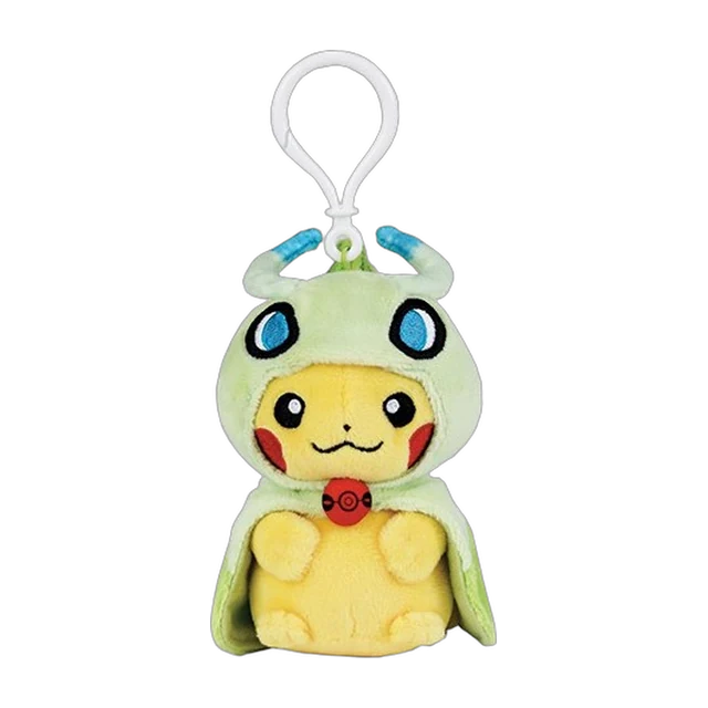 Pokémon Center 2020 Singapore 1st Anniversary Celebi Poncho Pikachu Mascot Keychain