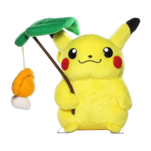 Pokémon Center 2005 Monthly Pikachu June Pikachu With Leaf Umbrella Plush