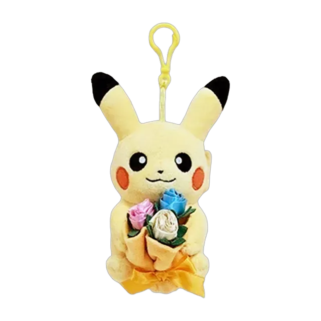 Licensed (Korea) 2025 Flower Bouquet Pikachu with Bouquet Mascot Keychain