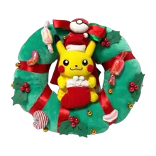 Pokémon Center 2005 Christmas Wreath Pikachu Plush