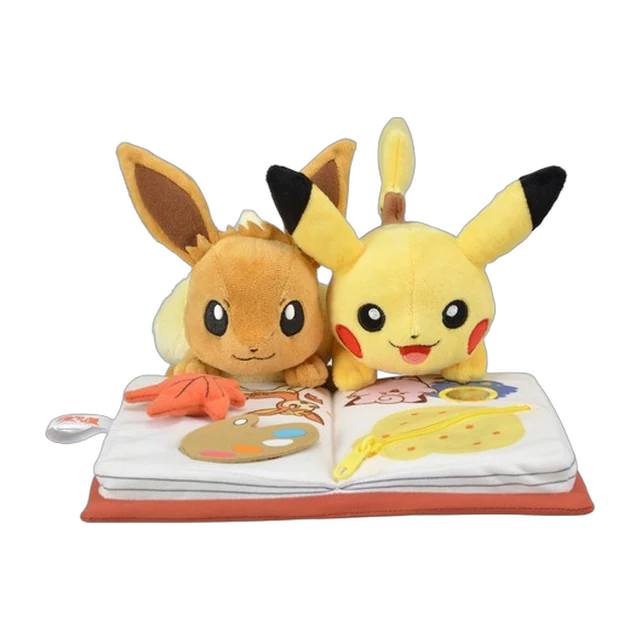 Pokémon Center 2018 Pikachu & Eevee Reading Pikachu & Eevee Plush