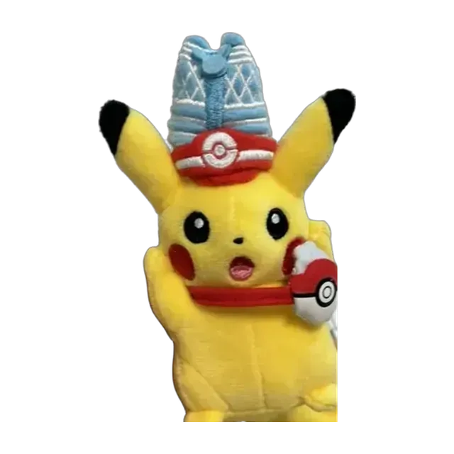 Pokémon Korea 2024 Enjoy Pokémon Town Lotte World Tower Hat Pikachu Mascot Keychain