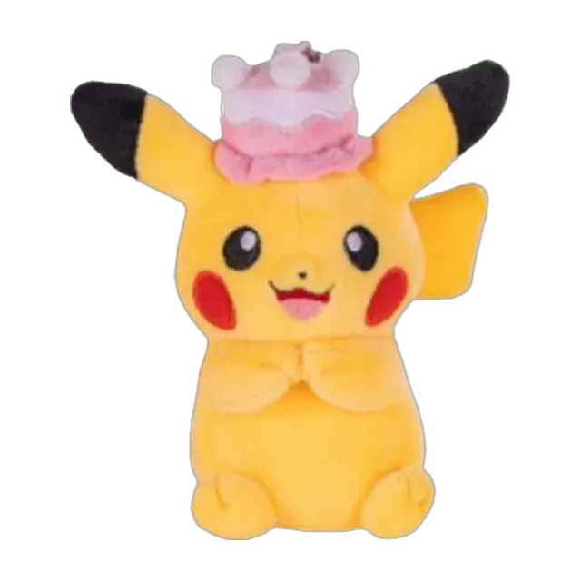 Pokémon Korea 2026 Korea Lotte Cinema Pokémon Party Time Pikachu with Cake Hat Mascot Keychain