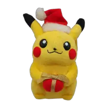 Pokémon Center 2005 Christmas Santa Pikachu With Present Plush
